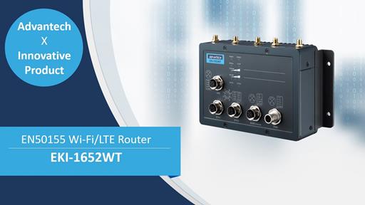 EKI-1652WT: EN50155 Industrial M12 Wi-Fi/LTE Router